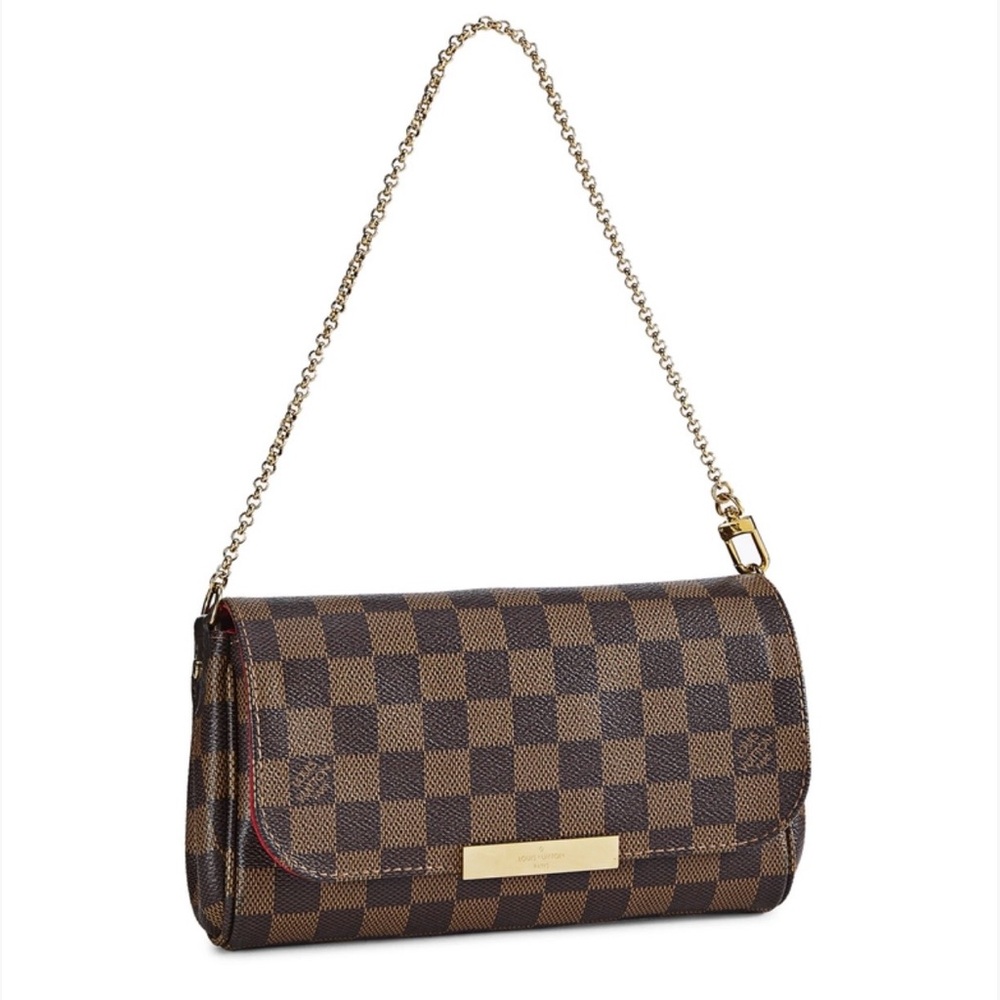 LOUIS VUITTON Damier Ebene Favorite MM (excludes crossbody strap)